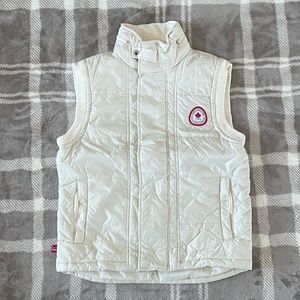 Vintage Canada Olympics Team White Vest with Hood - Size small